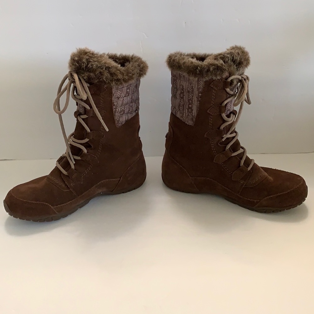 The North Face TNF brown lace up waterproof boots 6.5 WORN ONCE EXCELLENT